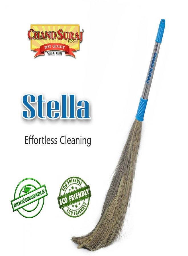 CHAND SURAJ® Stella Natural Grass Broom Stick for Home Cleaning with Stainless Steel Handle (Pack of 1) - Image 5